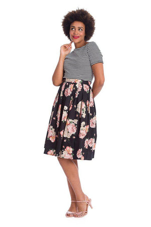 English Rose Pleated Skirt-Banned-Dark Fashion Clothing