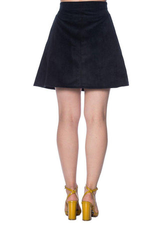 Erica Cord Skirt-Banned-Dark Fashion Clothing
