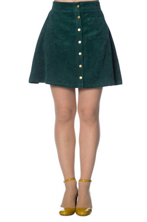 Erica Cord Skirt-Banned-Dark Fashion Clothing