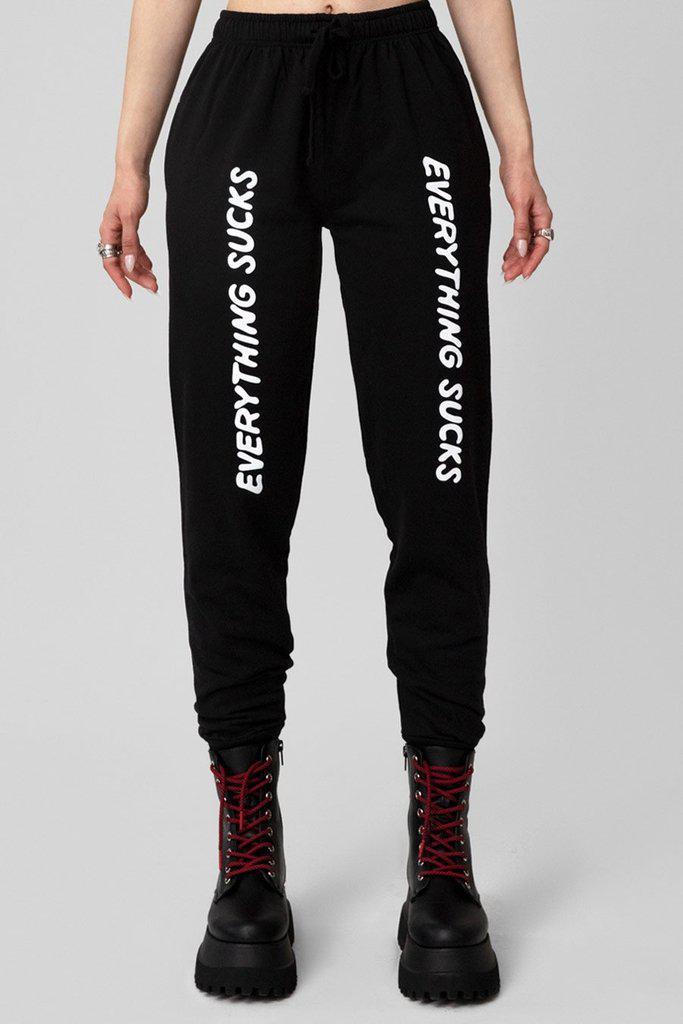 Everything Sucks Joggers - Unisex-Long Clothing-Dark Fashion Clothing