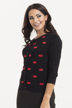 Faith Kiss Cardigan-Voodoo Vixen-Dark Fashion Clothing