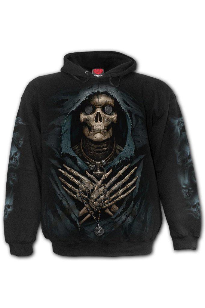 Ferryman - Hoody Black-Spiral-Dark Fashion Clothing