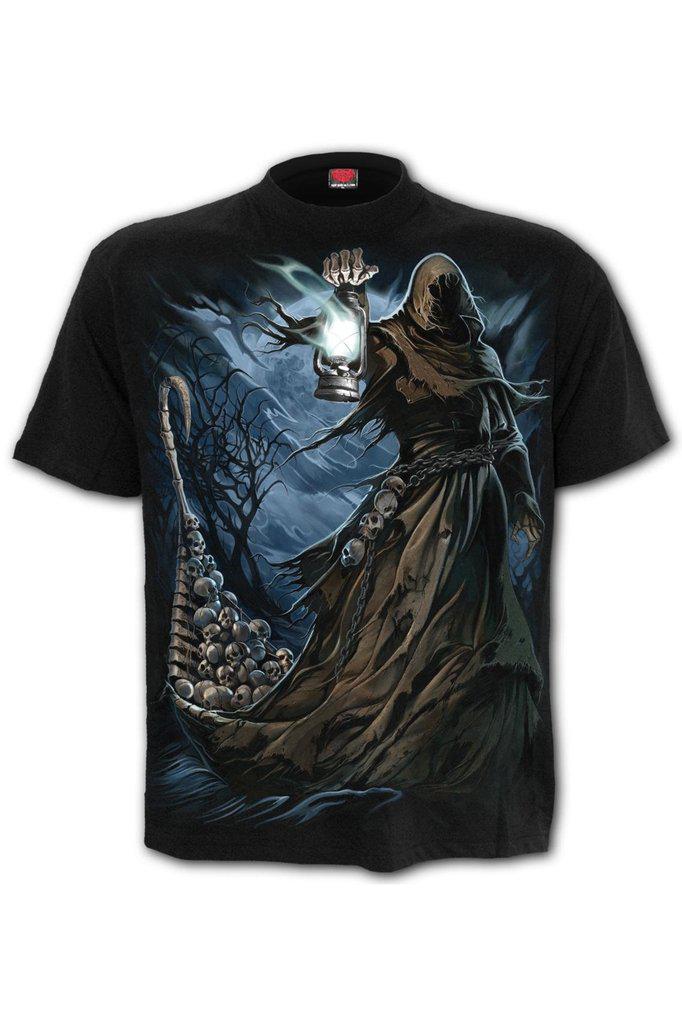 Ferryman - T-Shirt Black-Spiral-Dark Fashion Clothing