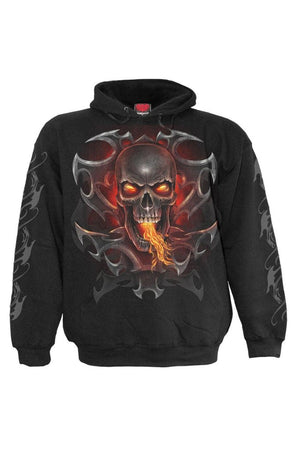 Fire Dragon - Hoody Black-Spiral-Dark Fashion Clothing