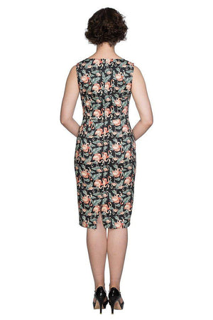 Flamingo Honnie Pencil Dress-Banned-Dark Fashion Clothing