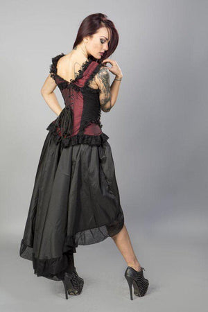 Flavia Goth or Steampunk Skirt In Taffeta-Burleska-Dark Fashion Clothing