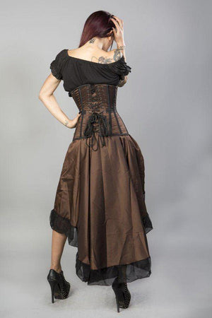 Flavia Goth or Steampunk Skirt In Taffeta-Burleska-Dark Fashion Clothing