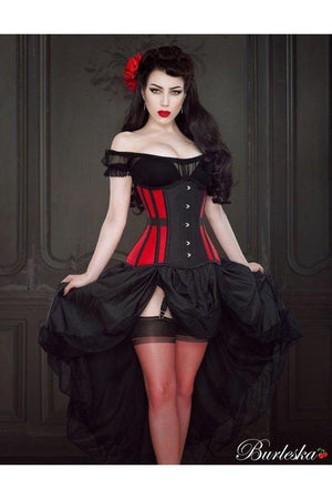 Flavia Goth or Steampunk Skirt In Taffeta-Burleska-Dark Fashion Clothing