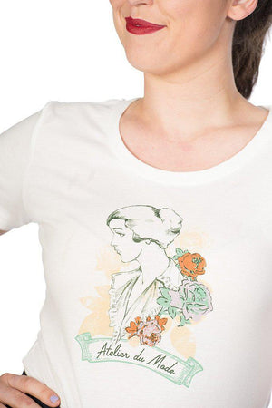 Floral Lady T-Shirt-Banned-Dark Fashion Clothing
