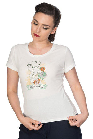 Floral Lady T-Shirt-Banned-Dark Fashion Clothing