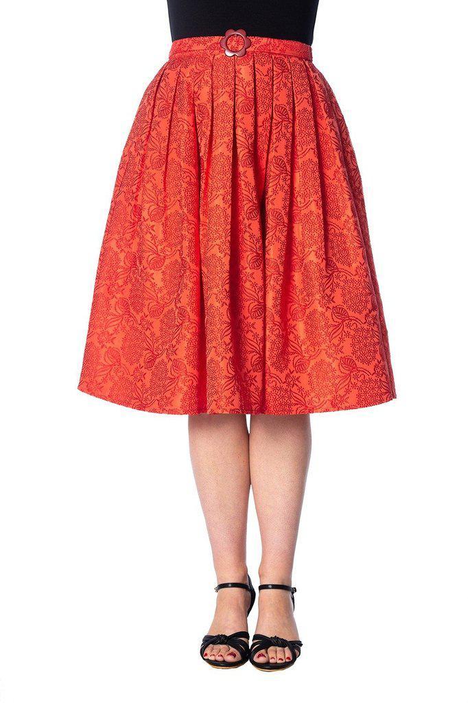 Florida Jacquard Skirt-Banned-Dark Fashion Clothing