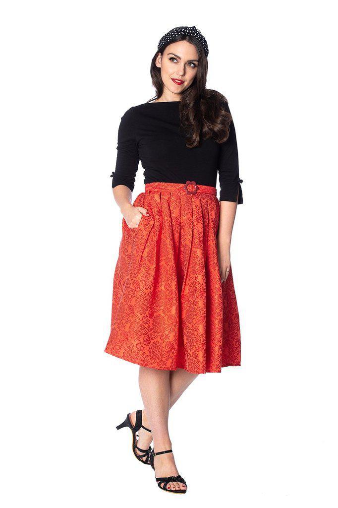 Florida Jacquard Skirt-Banned-Dark Fashion Clothing