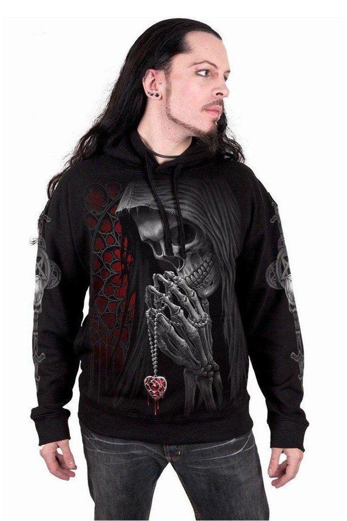 Forbidden - Hoody Black-Spiral-Dark Fashion Clothing