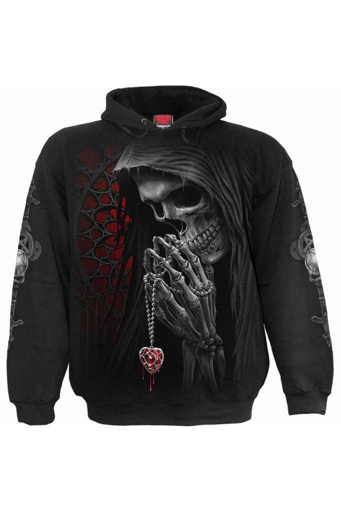 Forbidden - Hoody Black-Spiral-Dark Fashion Clothing