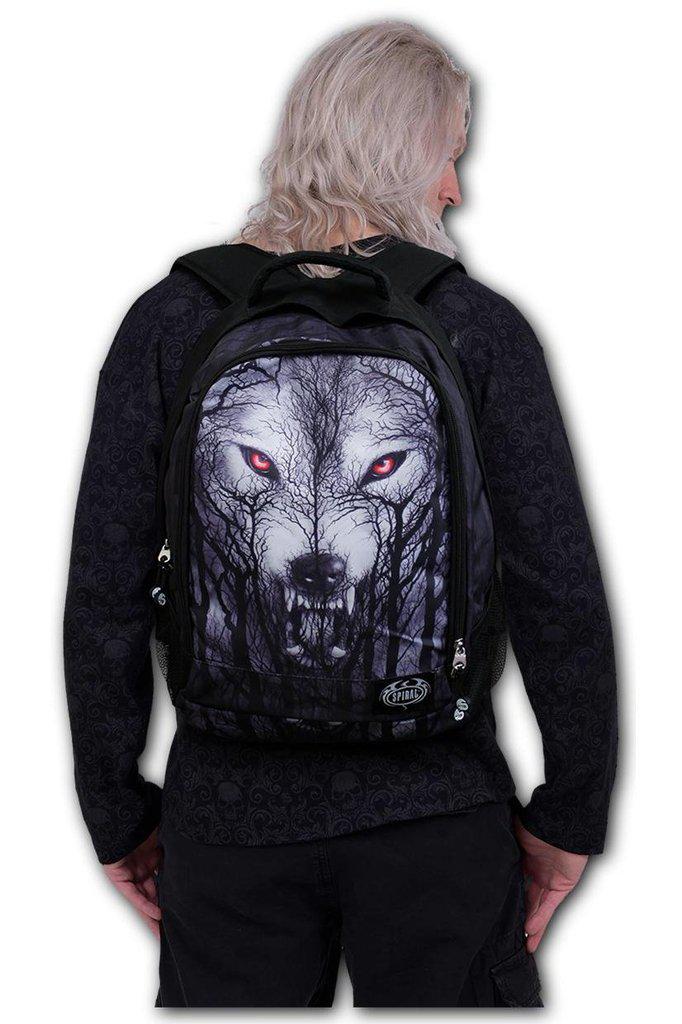 Forest Wolf - Back Pack - With Laptop Pocket-Spiral-Dark Fashion Clothing