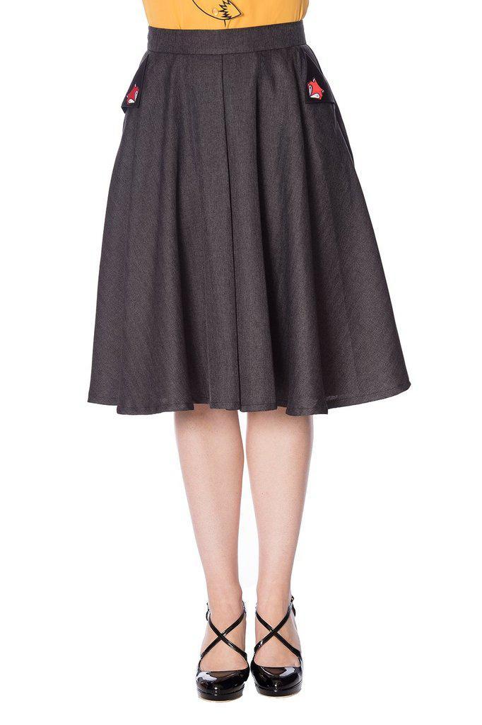 Foxy Skirt-Banned-Dark Fashion Clothing