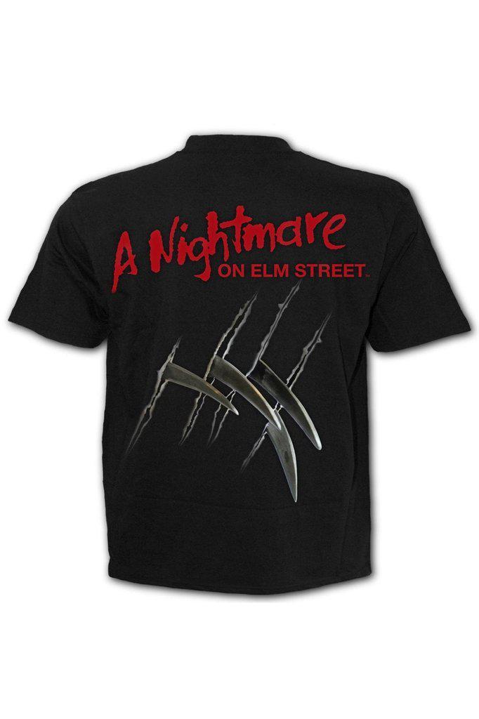 Freddy Claws - Elm Street - T-Shirt Black-Spiral-Dark Fashion Clothing