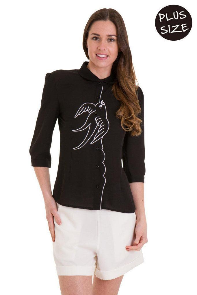 Free As A Bird Blouse-Banned-Dark Fashion Clothing