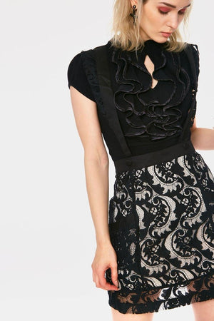 Frill Me Lace Suspender Skirt-Jawbreaker-Dark Fashion Clothing