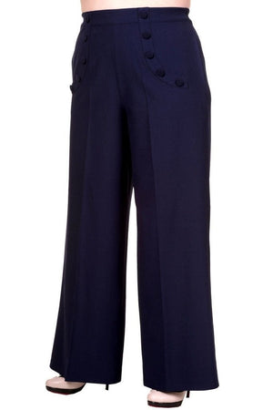 Full Moon Plus Size Trousers-Banned-Dark Fashion Clothing