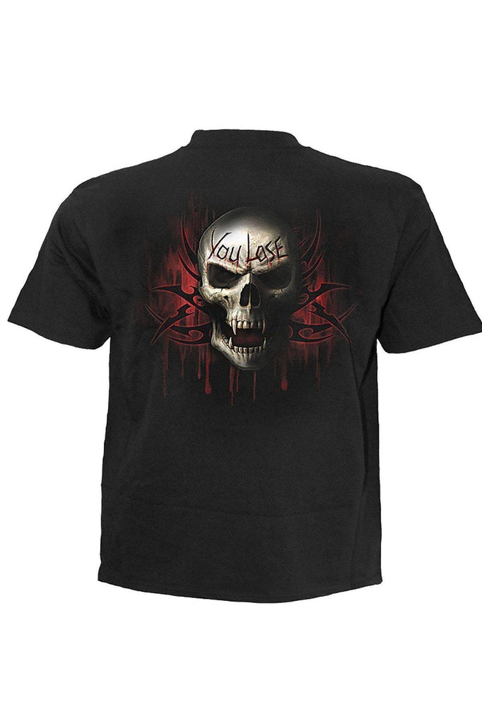 Game Over - T-Shirt Black-Spiral-Dark Fashion Clothing