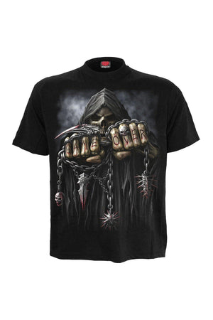 Game Over - T-Shirt Black-Spiral-Dark Fashion Clothing