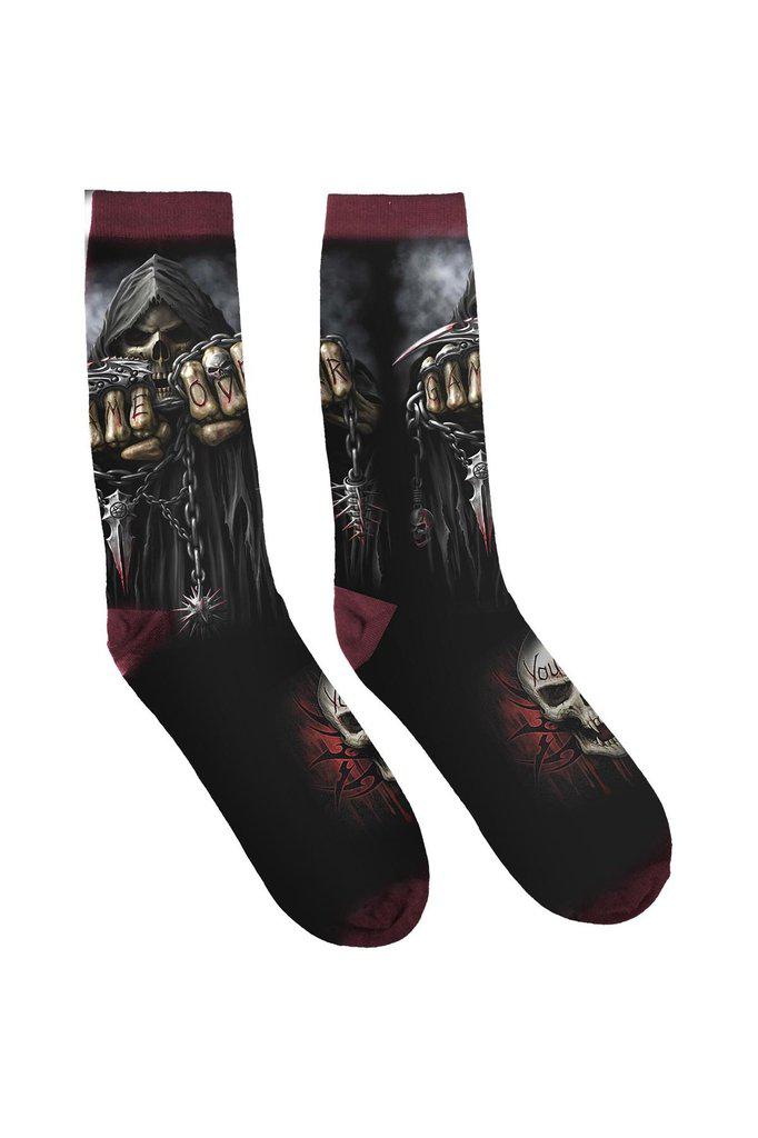 Game Over - Unisex Printed Socks-Spiral-Dark Fashion Clothing