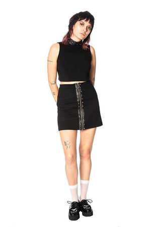 Glam Goth Bodycon Skirt-Banned-Dark Fashion Clothing