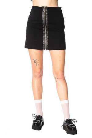 Glam Goth Bodycon Skirt-Banned-Dark Fashion Clothing