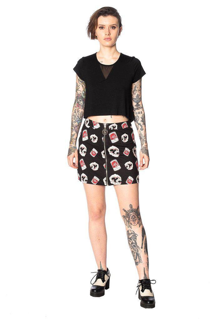 Glampire Bodycon Skirt-Banned-Dark Fashion Clothing