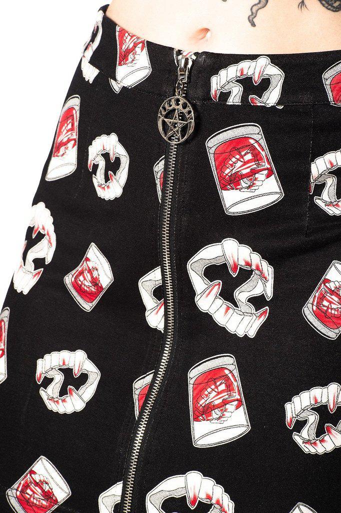 Glampire Bodycon Skirt-Banned-Dark Fashion Clothing