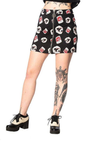 Glampire Bodycon Skirt-Banned-Dark Fashion Clothing