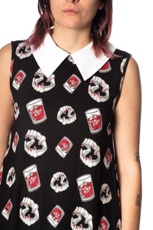 Glampire Collar Dress-Banned-Dark Fashion Clothing