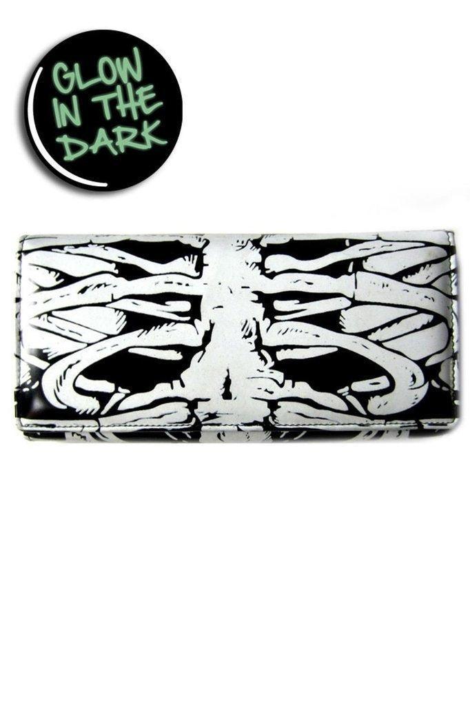 Glow In The Dark Skeleton Wallet-Banned-Dark Fashion Clothing