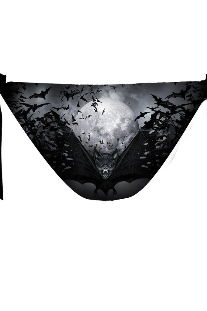 Goth Nights - Allover Flapover Bikini Swimsuit-Spiral-Dark Fashion Clothing