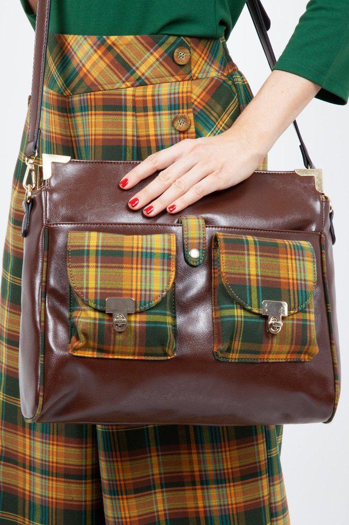 Greta Tartan Satchel-Voodoo Vixen-Dark Fashion Clothing