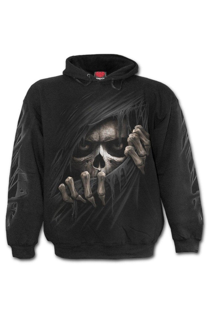 Grim Ripper - Hoody Black-Spiral-Dark Fashion Clothing