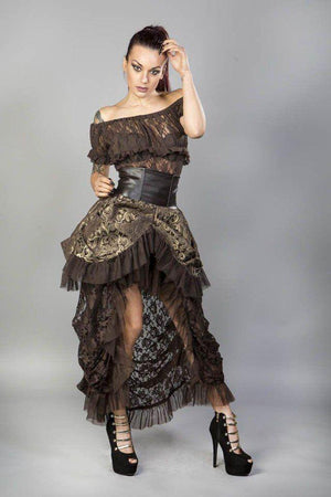 Gypsy Stretch Lace Vintage Top-Burleska-Dark Fashion Clothing