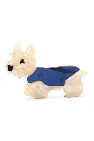 Hamish Scotty Dog Resin Brooch-Voodoo Vixen-Dark Fashion Clothing
