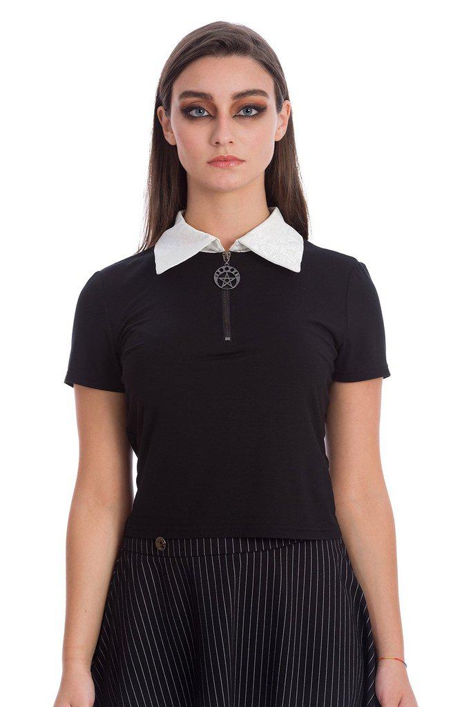 Haunted Doll Collar Top-Banned-Dark Fashion Clothing