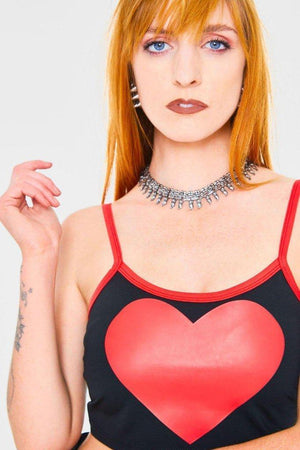 Heart Throb Crop Top-Jawbreaker-Dark Fashion Clothing