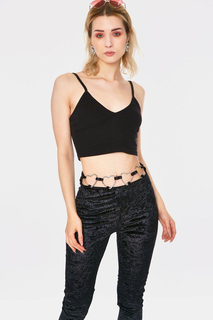 Heavy Metal Sweet Heart Leggings-Jawbreaker-Dark Fashion Clothing