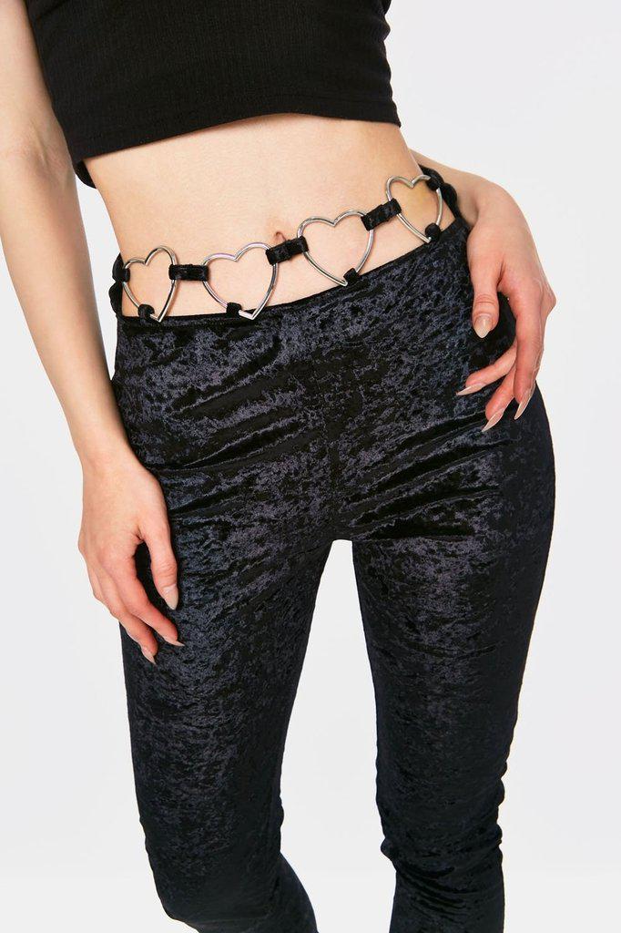 Heavy Metal Sweet Heart Leggings-Jawbreaker-Dark Fashion Clothing