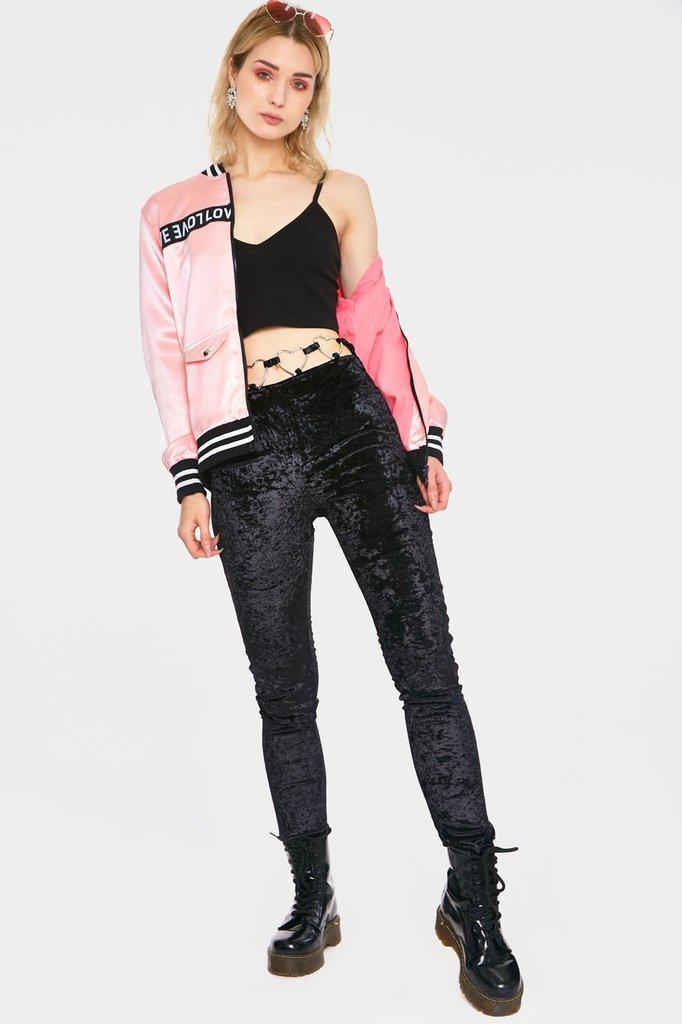 Heavy Metal Sweet Heart Leggings-Jawbreaker-Dark Fashion Clothing