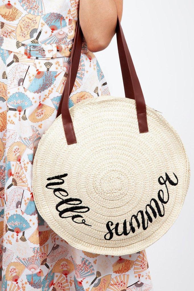 Hello Summer Wicker Bag-Voodoo Vixen-Dark Fashion Clothing