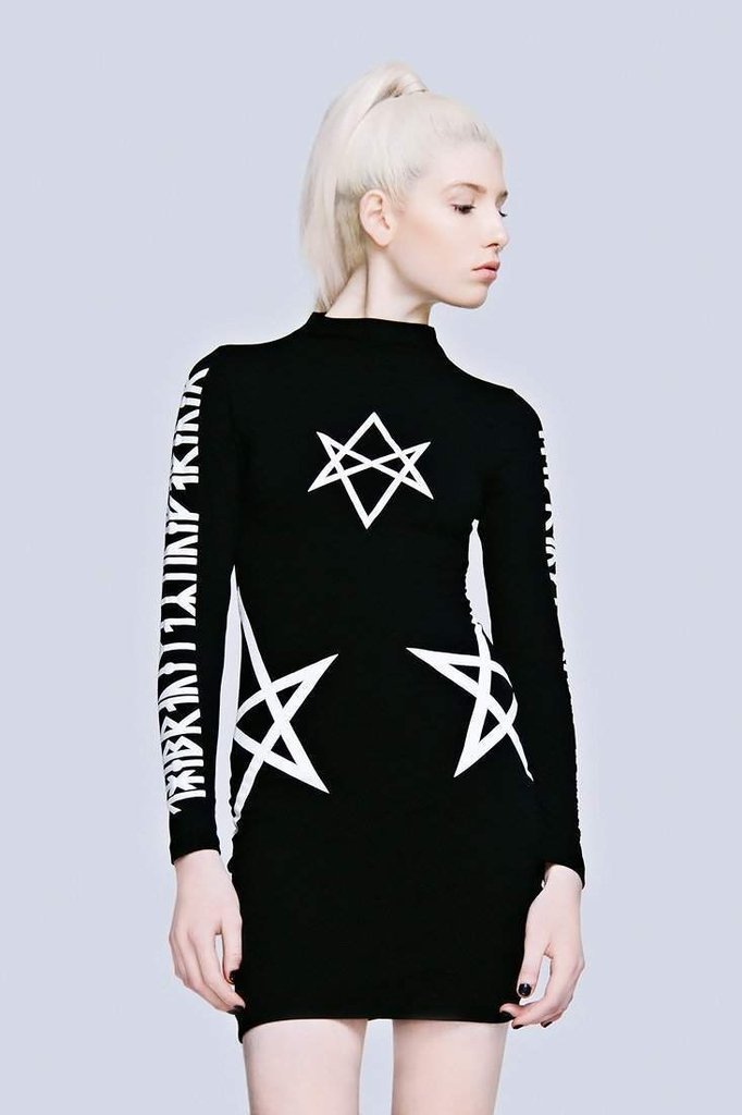 Hexagram Dress-Long Clothing-Dark Fashion Clothing