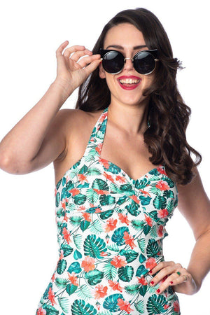 Hibiscus Swim-Banned-Dark Fashion Clothing