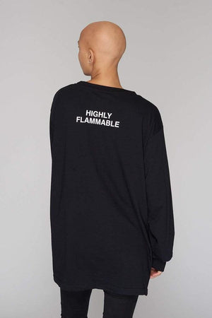 Highly Flammable Long Sleeve T-Shirt - Unisex-Long Clothing-Dark Fashion Clothing