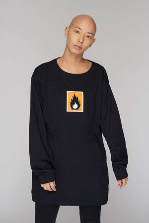 Highly Flammable Long Sleeve T-Shirt - Unisex-Long Clothing-Dark Fashion Clothing