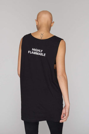 Highly Flammable Vest - Unisex-Long Clothing-Dark Fashion Clothing
